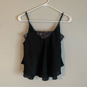 FREE PEOPLE Turn It On Cami Tank Top (XS, Black)